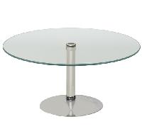 Round dish 37cm on a stainless foot H.18cm - Plat rond sur pied acier